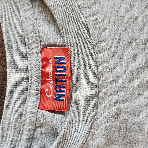 Beautiful, "America the Beautiful" T-Shirt, XL, Light Gray with Red, White, Blue - Picture 3 of 5